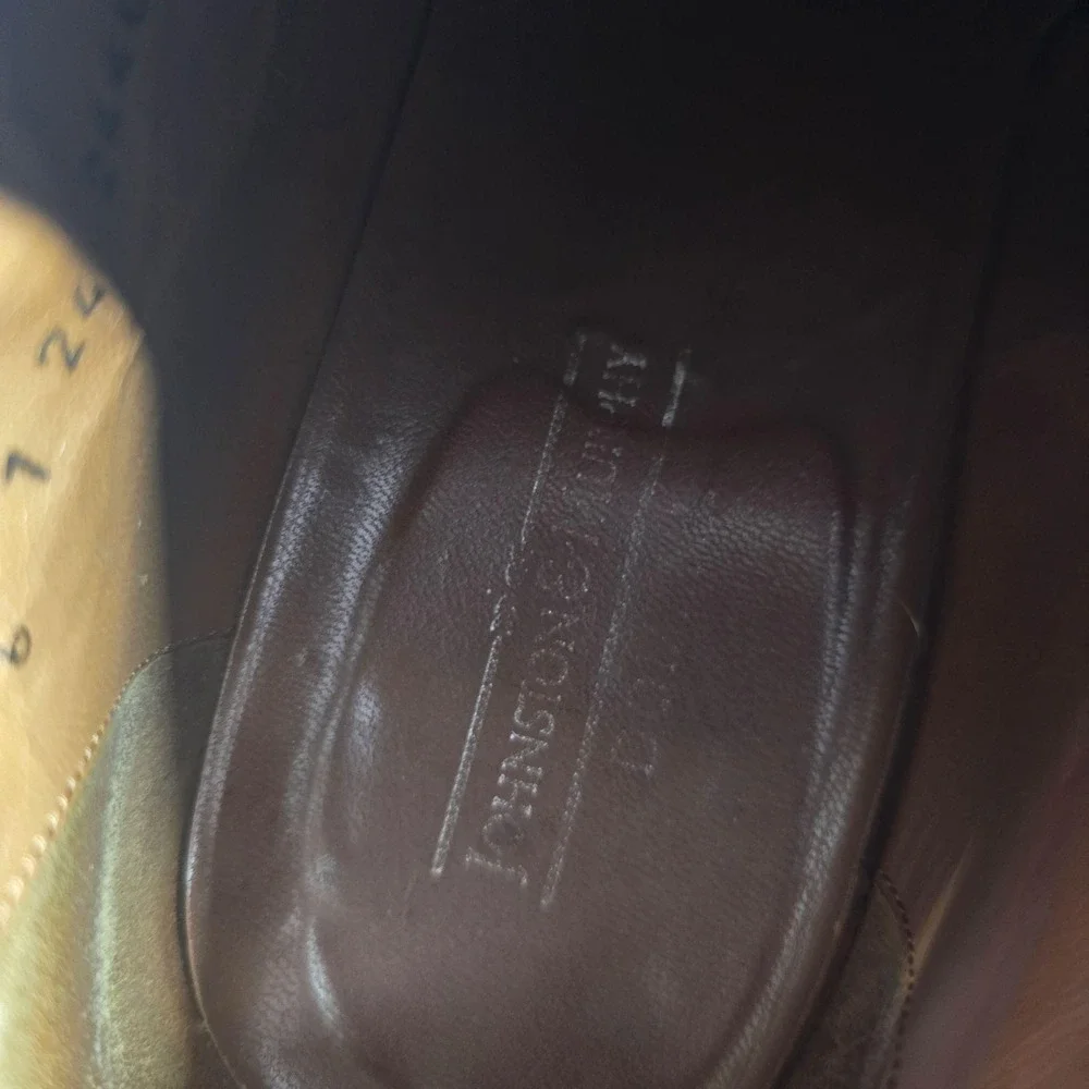 Johnston & Murphy Boots Mens Size 10W Brown Leather Chukka Ankle Cap Toe Italy